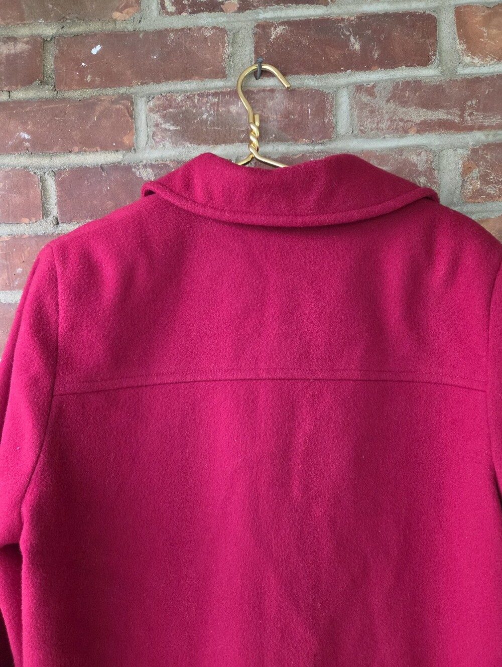 Pendleton Red 100% Wool Coat Medium Classic Relaxed Fit - Picture 8 of 9